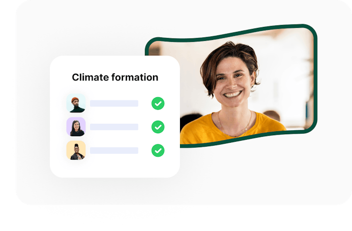 Climate formation form with a woman face