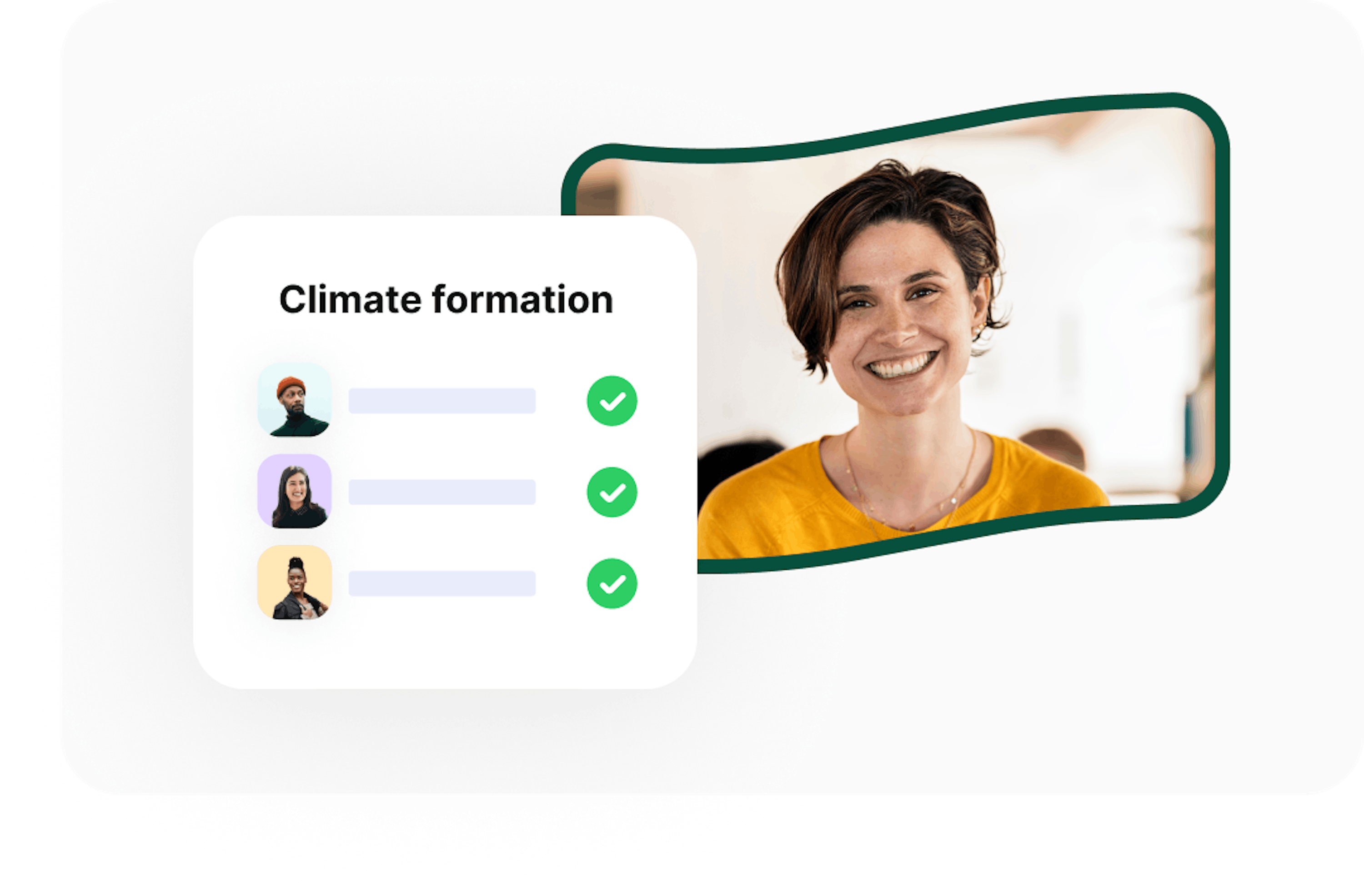 Climate formation form with a woman face