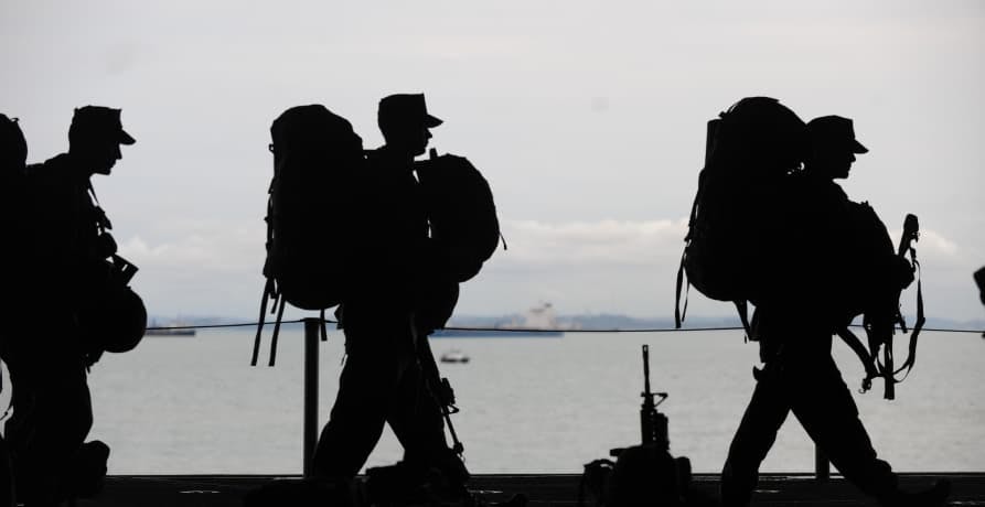 soldiers walking