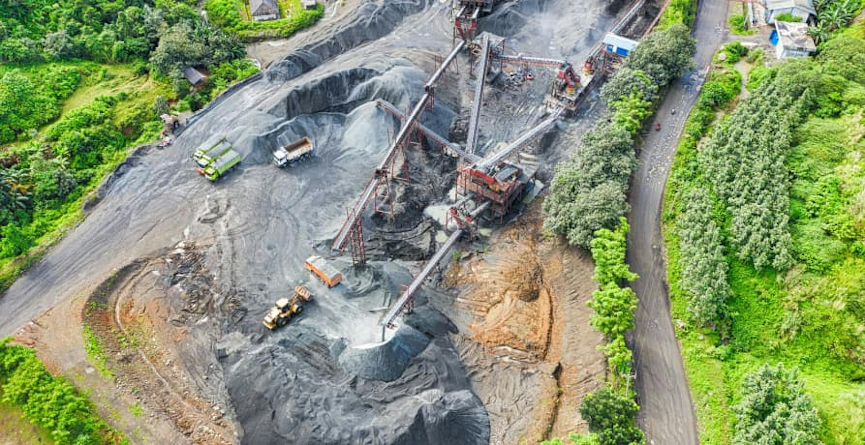 forest being cleared for mining operation