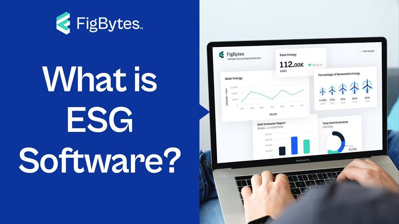 what is esg software blue thumbnail with laptop