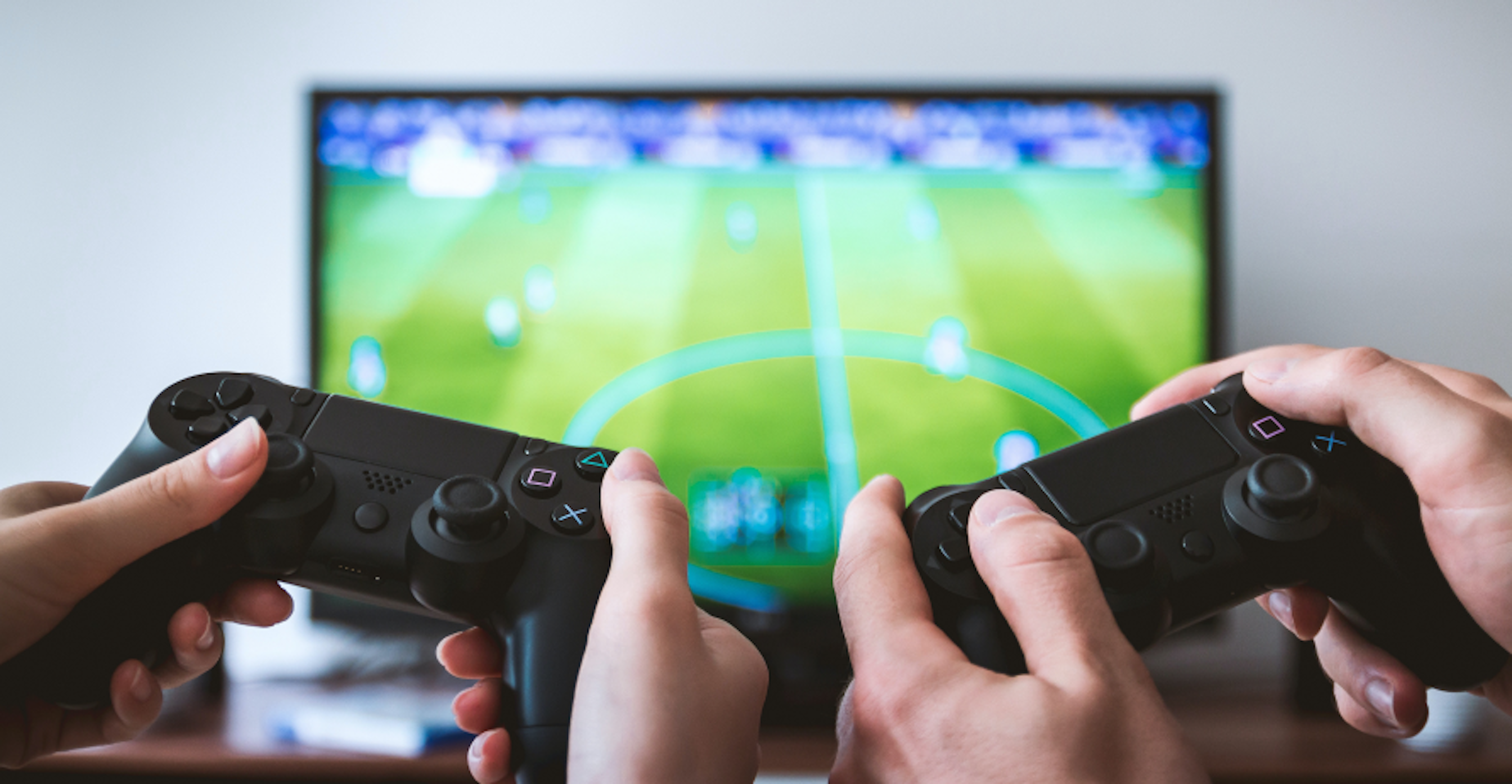 people playing sports video game