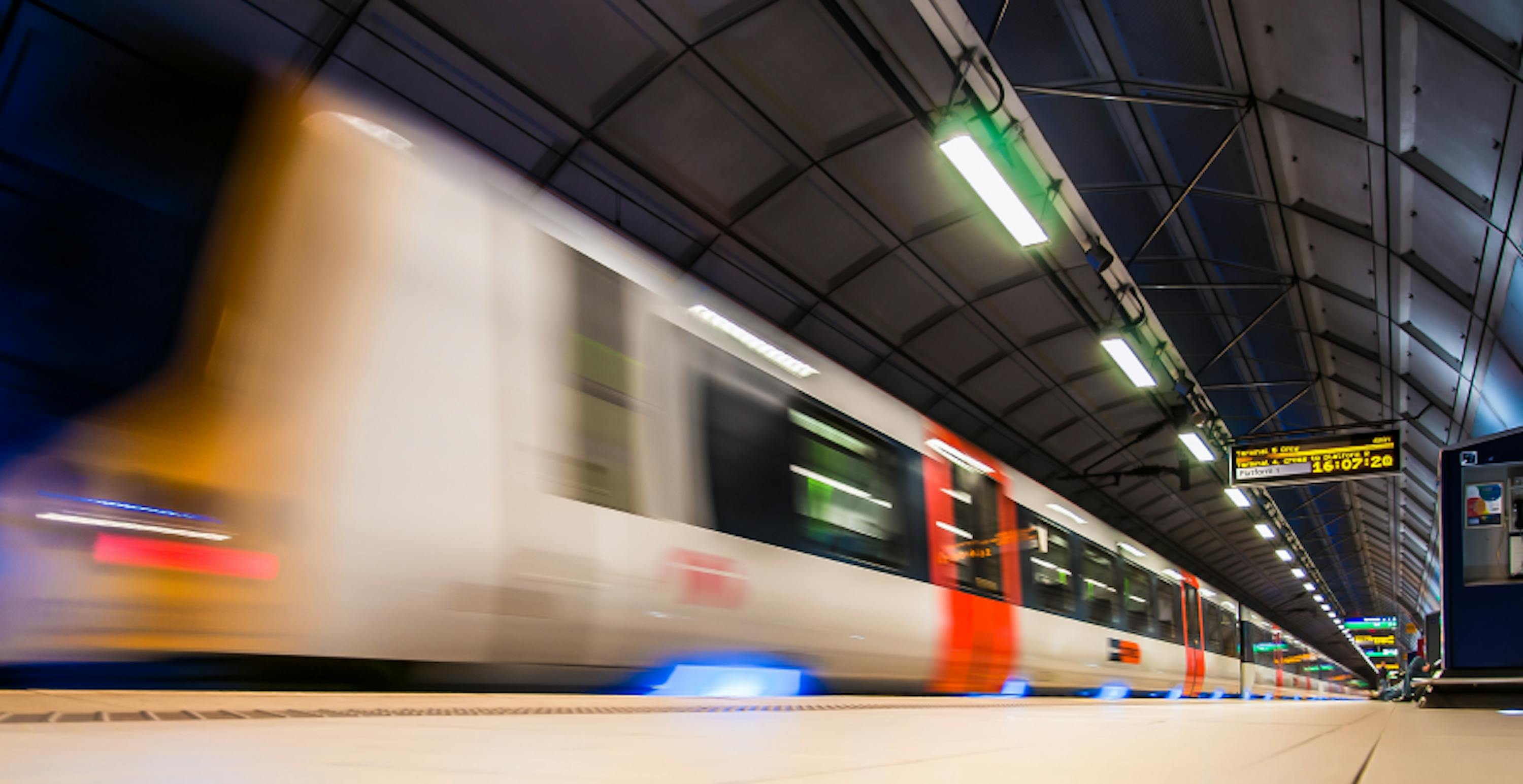 Train in a station