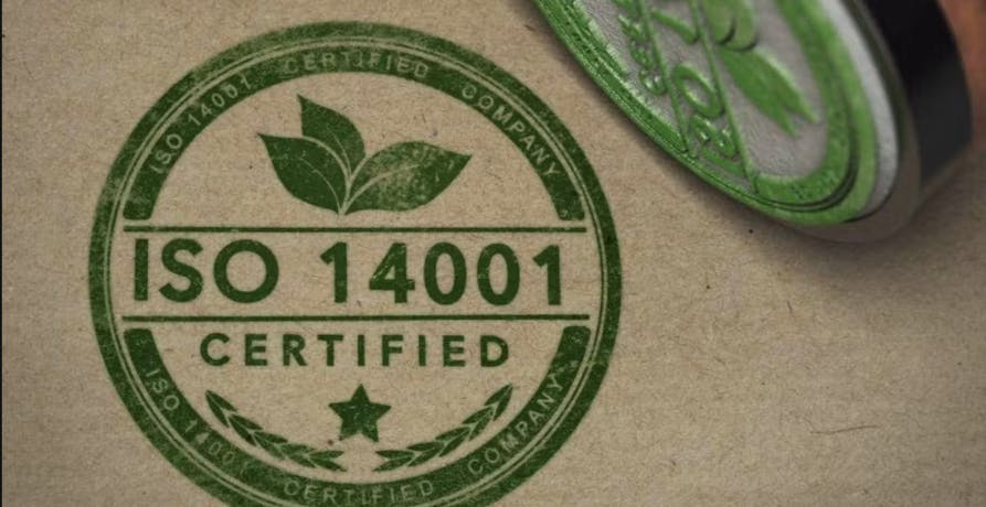tampon vert ISO 14001 certified