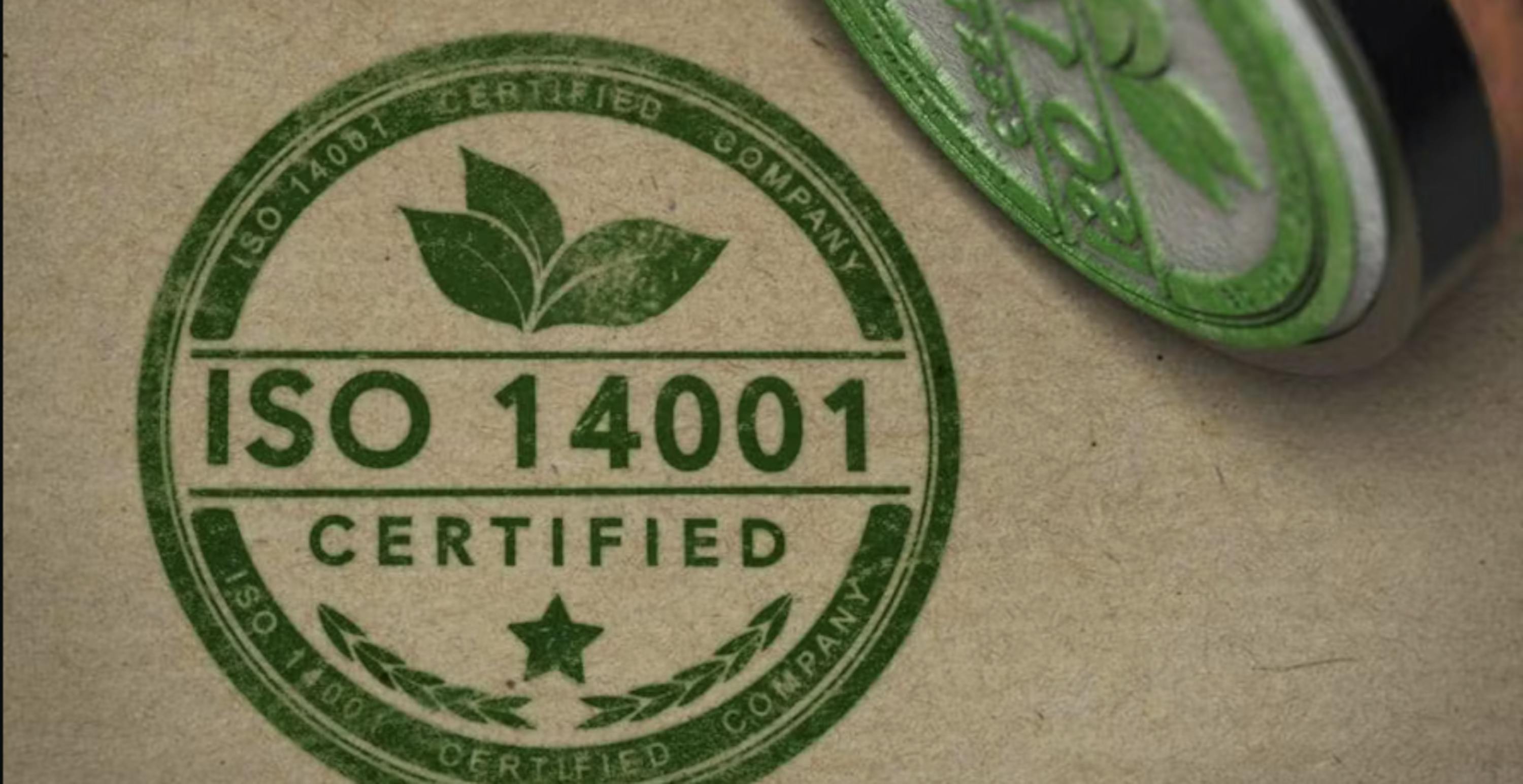 tampon vert ISO 14001 certified