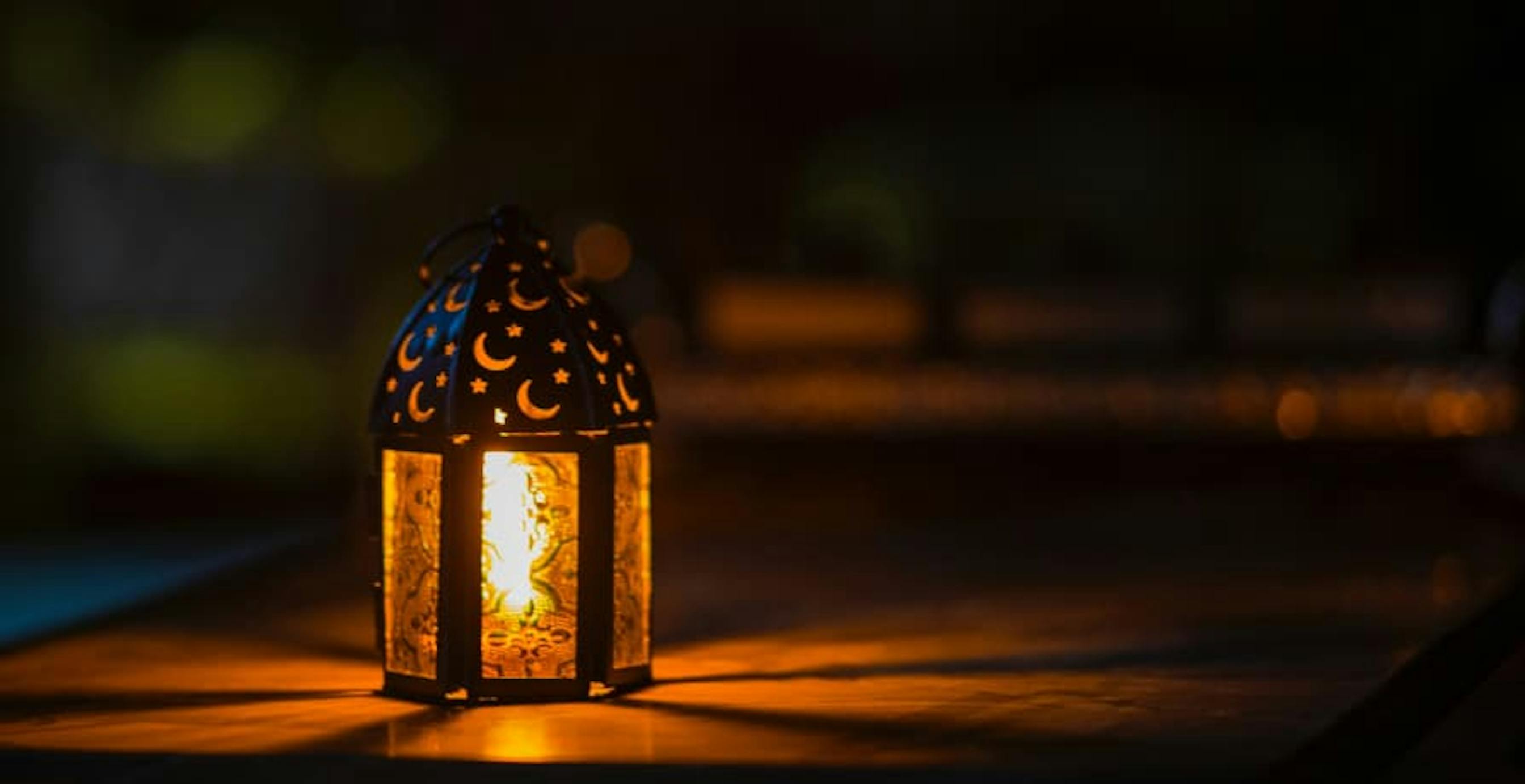 lantern with moon embellishments 