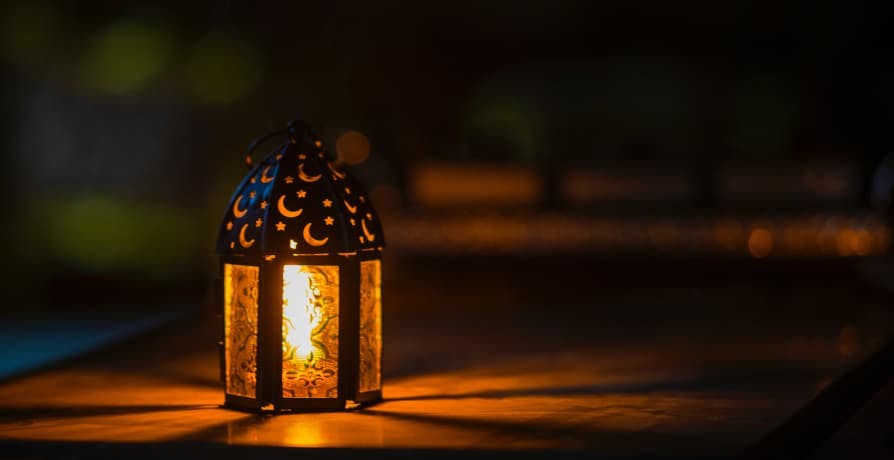lantern with moon embellishments