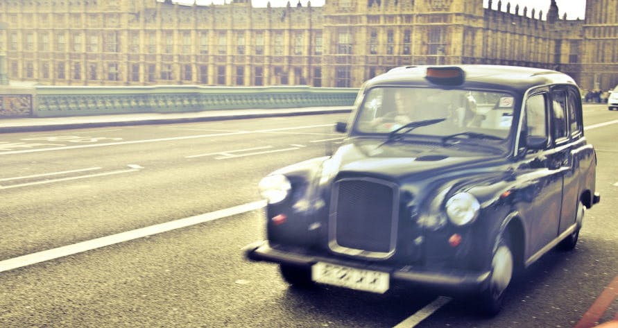 a car near parliament london