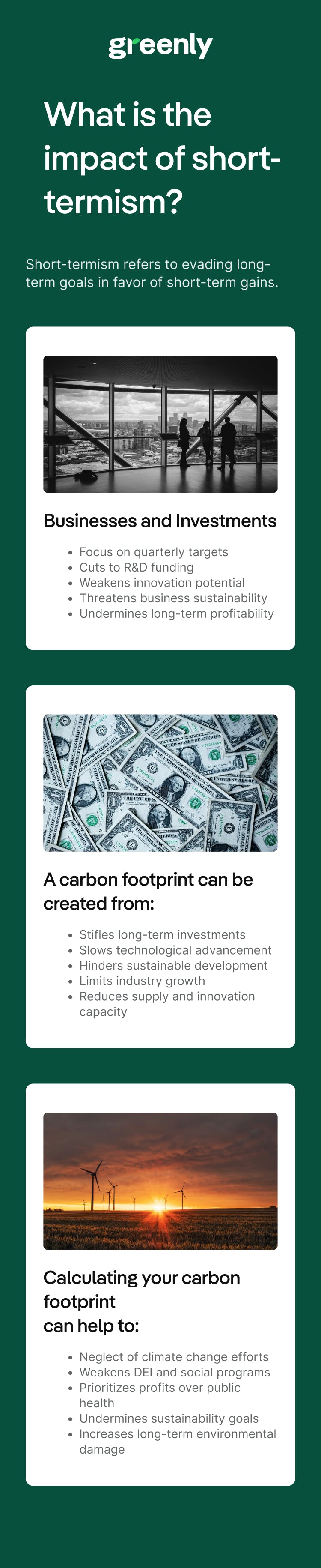 short termism mobile infographic