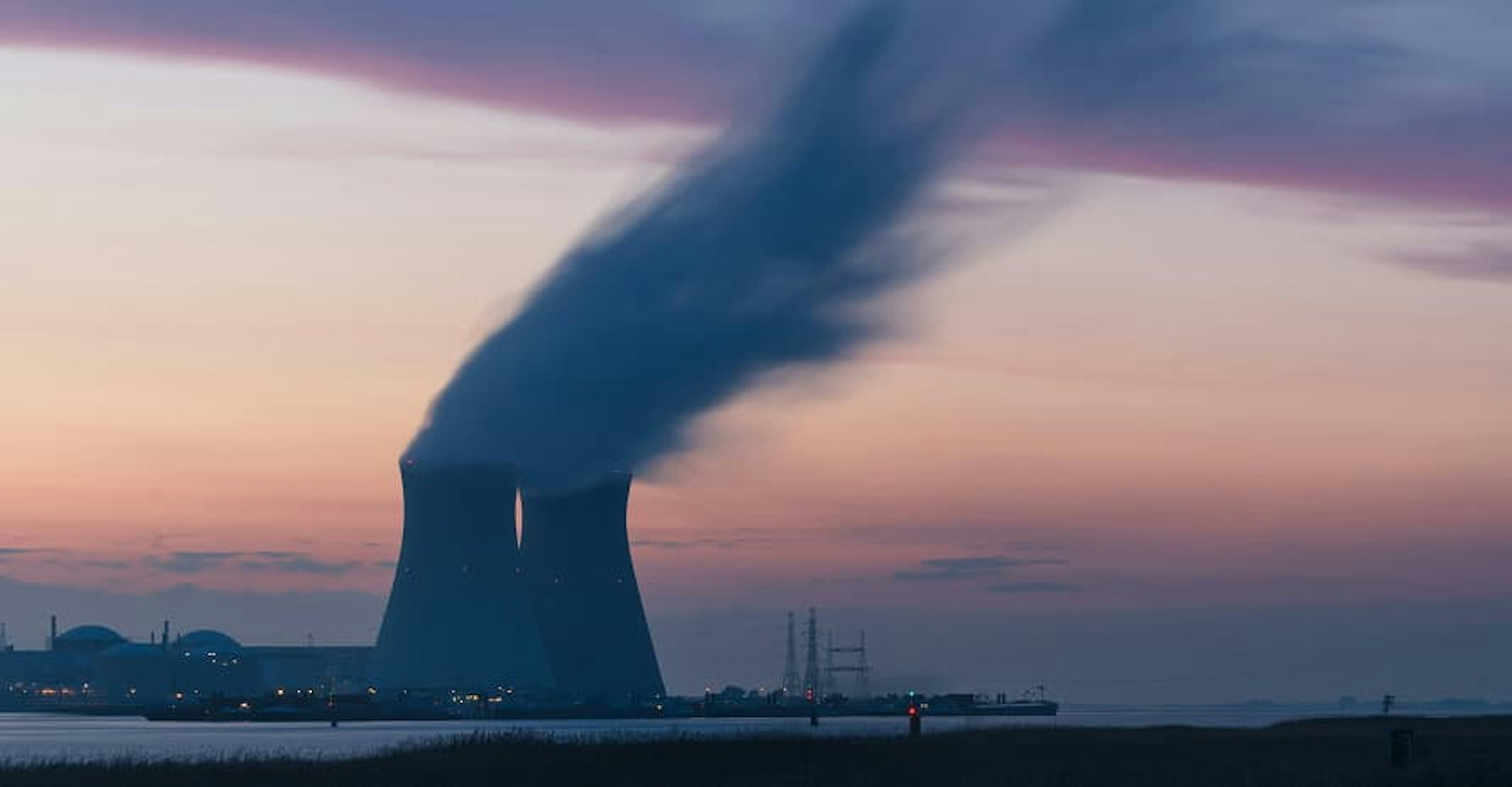 emissions in sunset