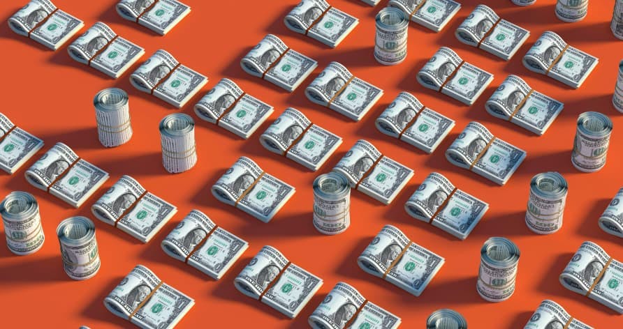 more usd money orange background