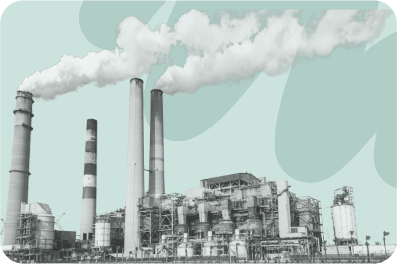 factory releasing emissions