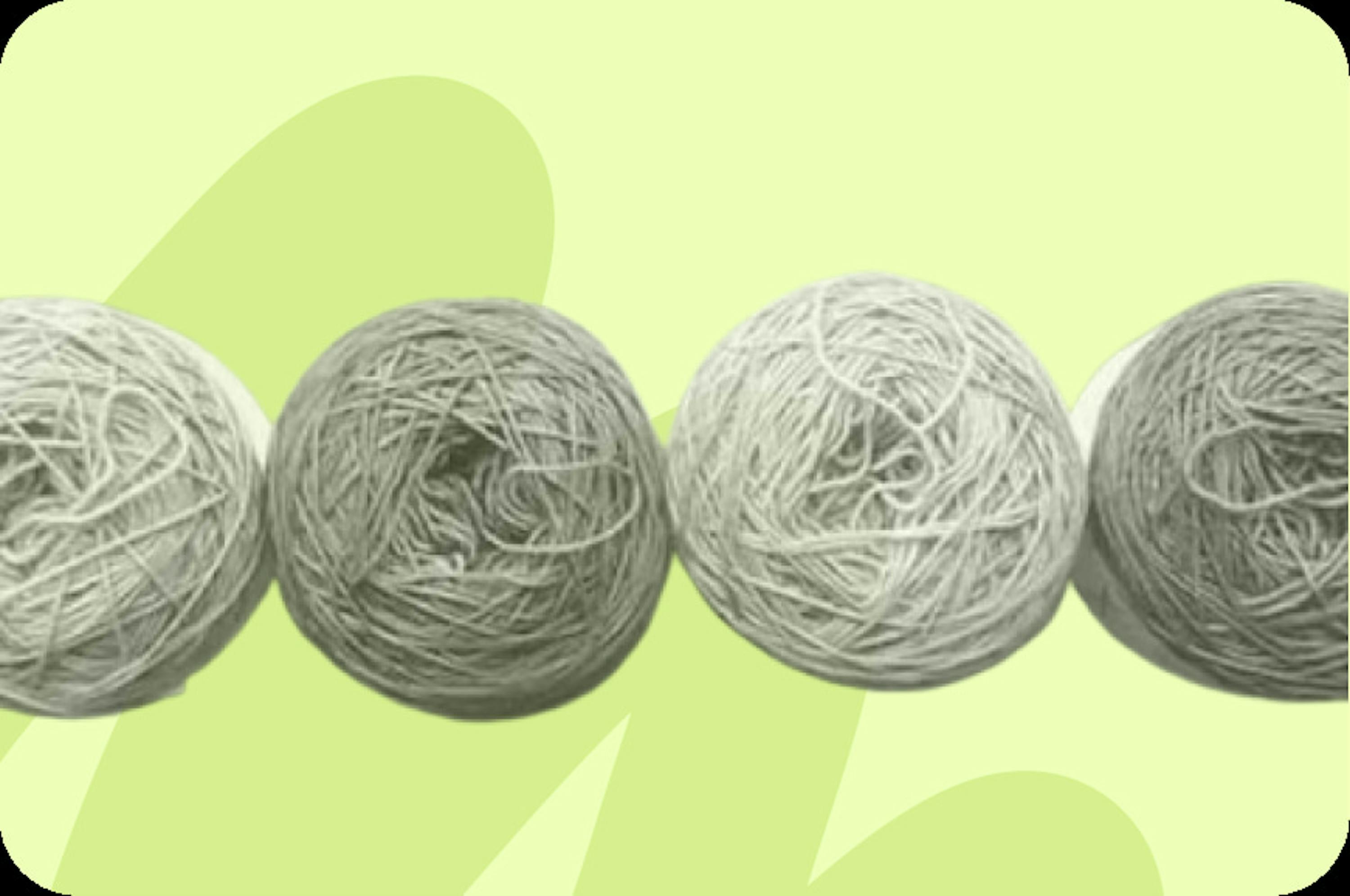 Four balls of yarn