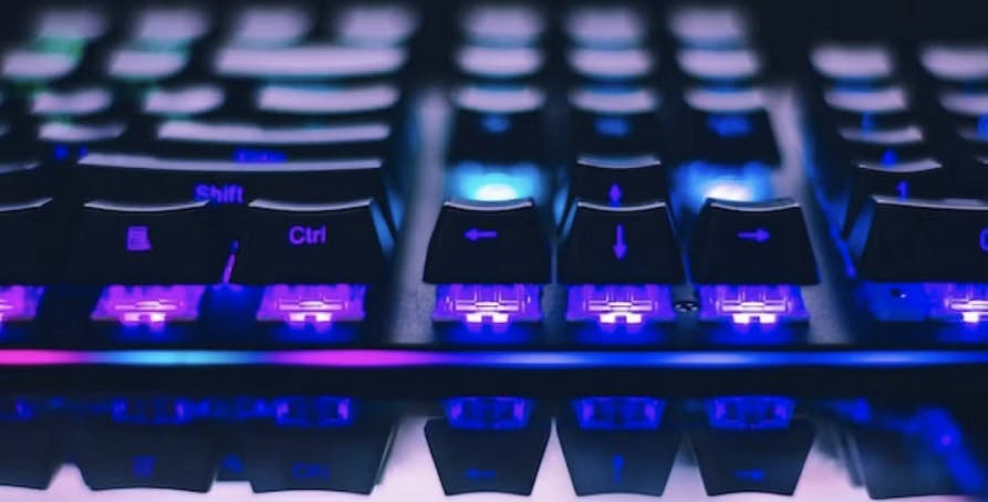 lit up keyboard