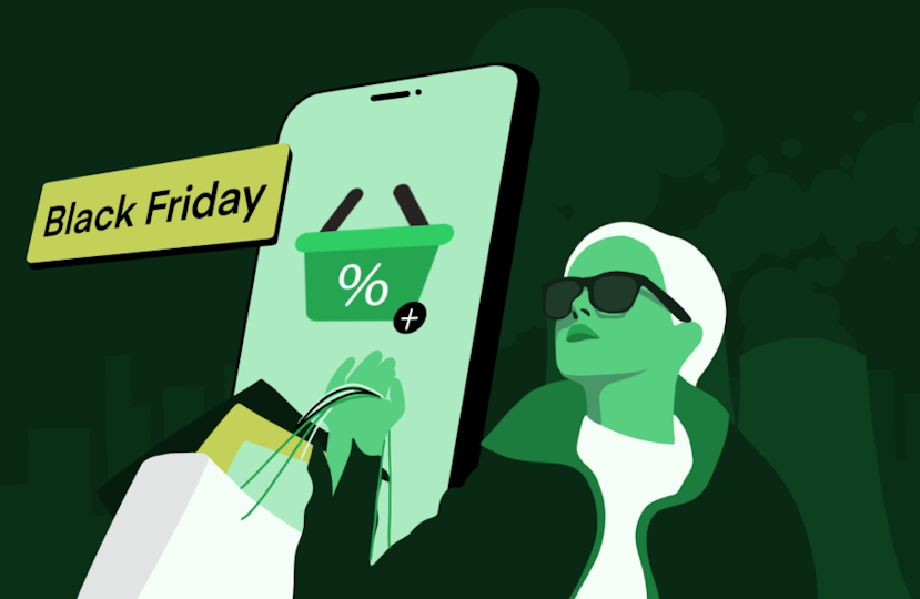 a woman doing shopping