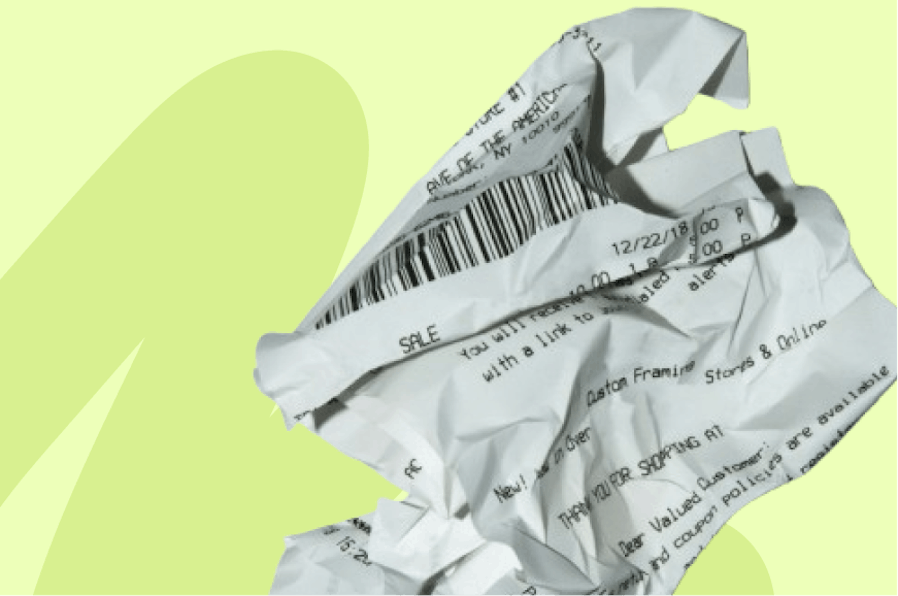 crumpled receipt 