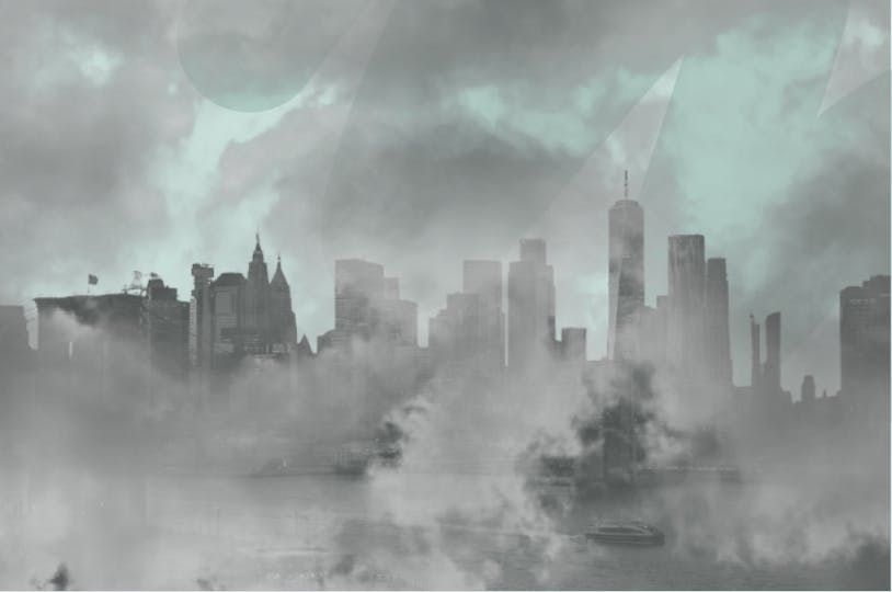 cloudy nyc skyline