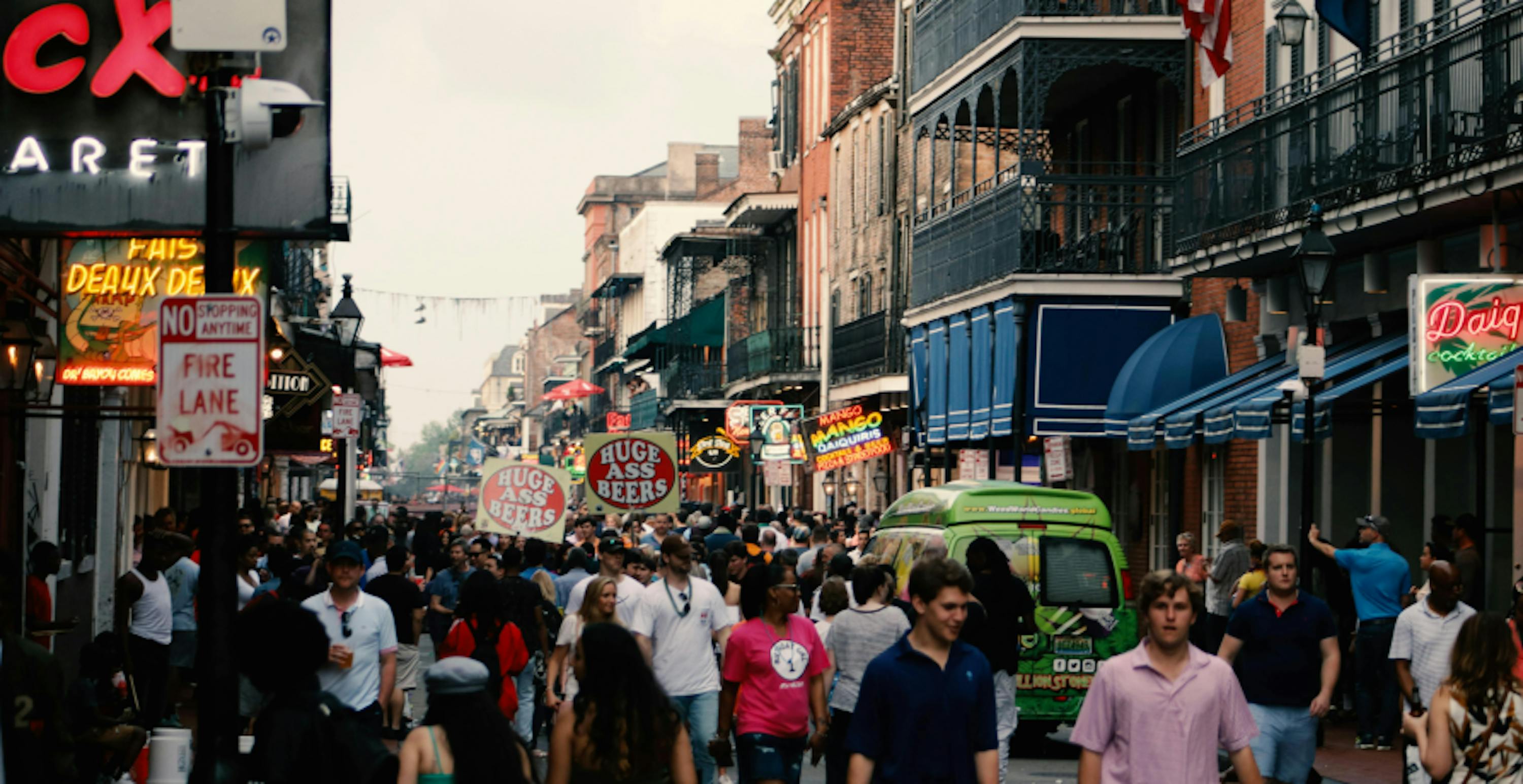 busy street in New Orleans