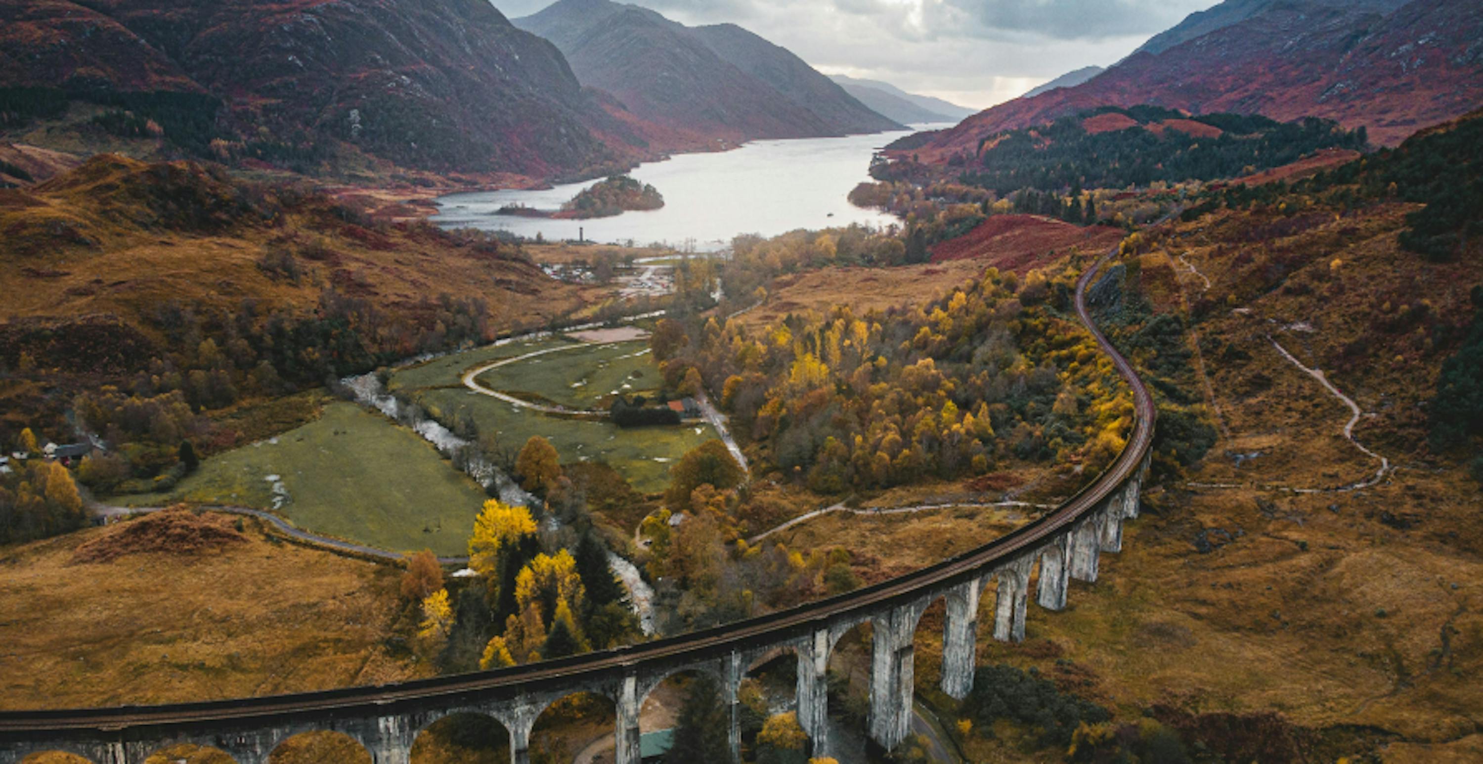 viaduct in Scotland with scenic view