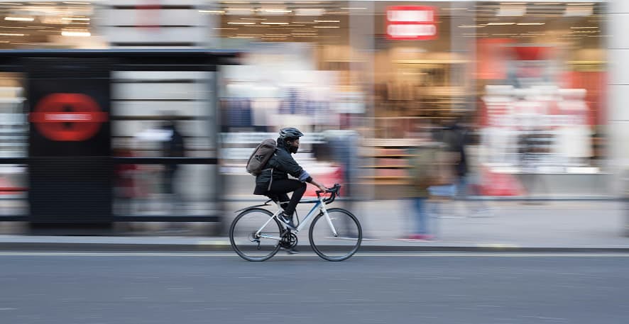 person biking