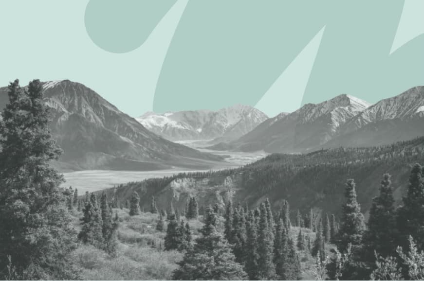 mountain view with lake