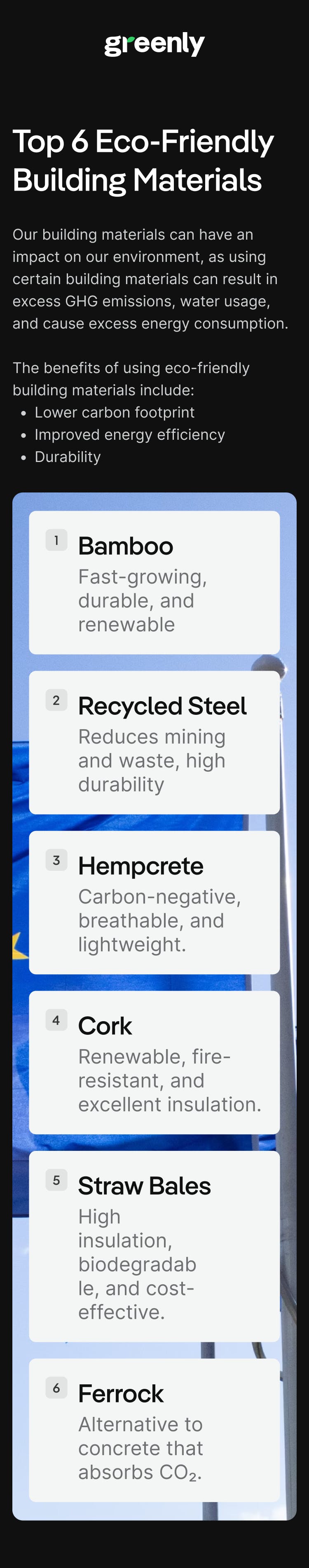 building materials infographic
