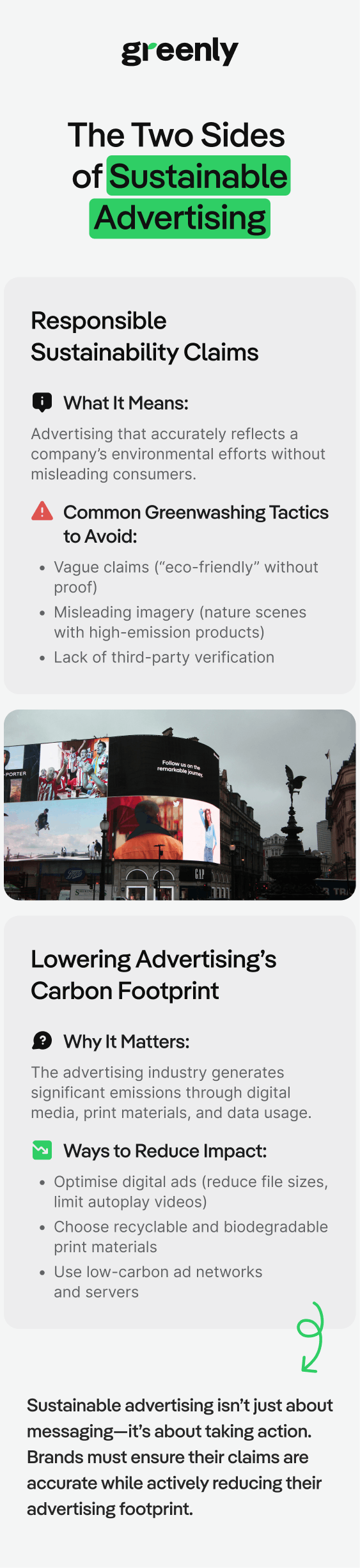 infographic on sustainable advertising