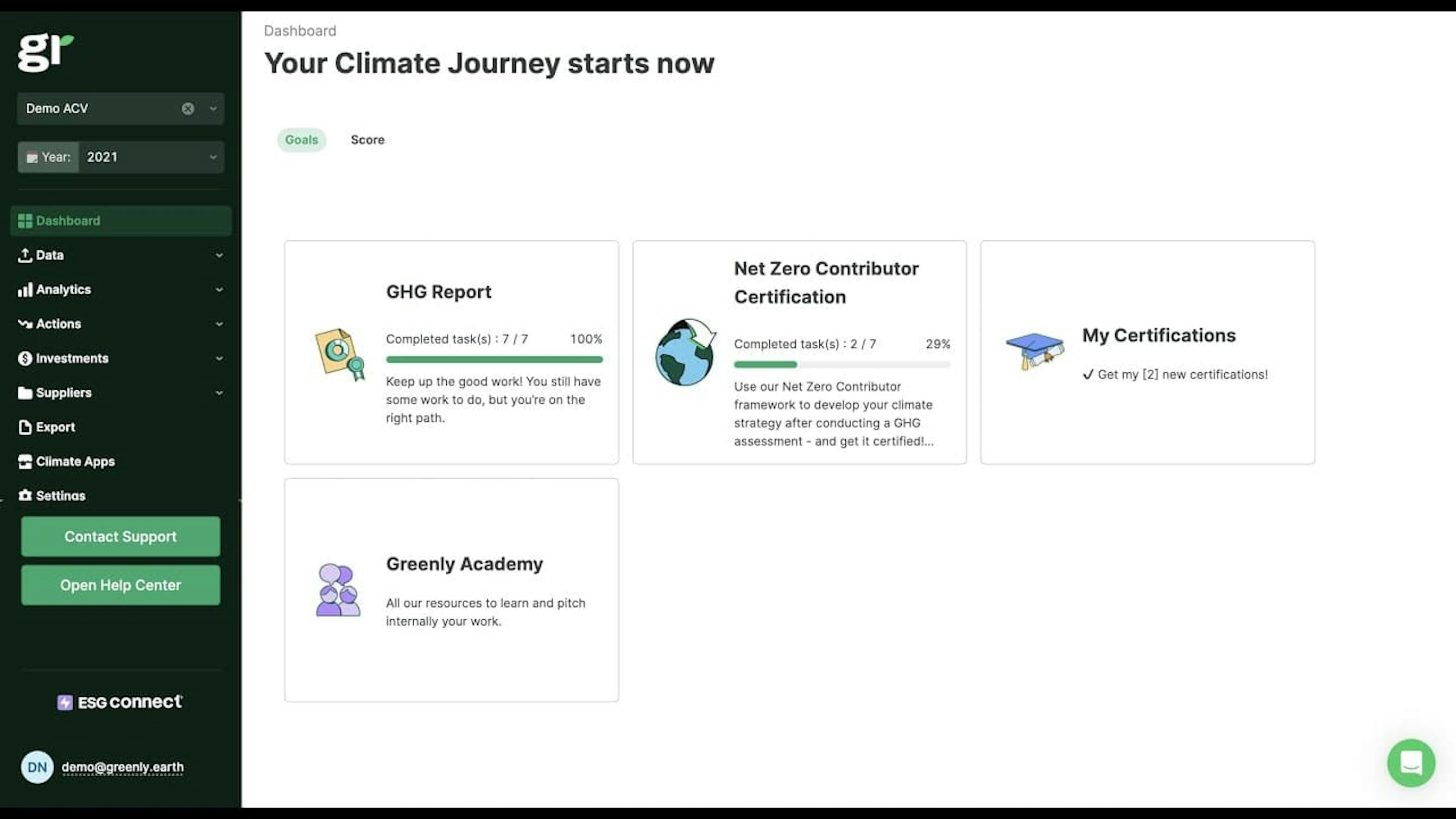 greenly platform demo