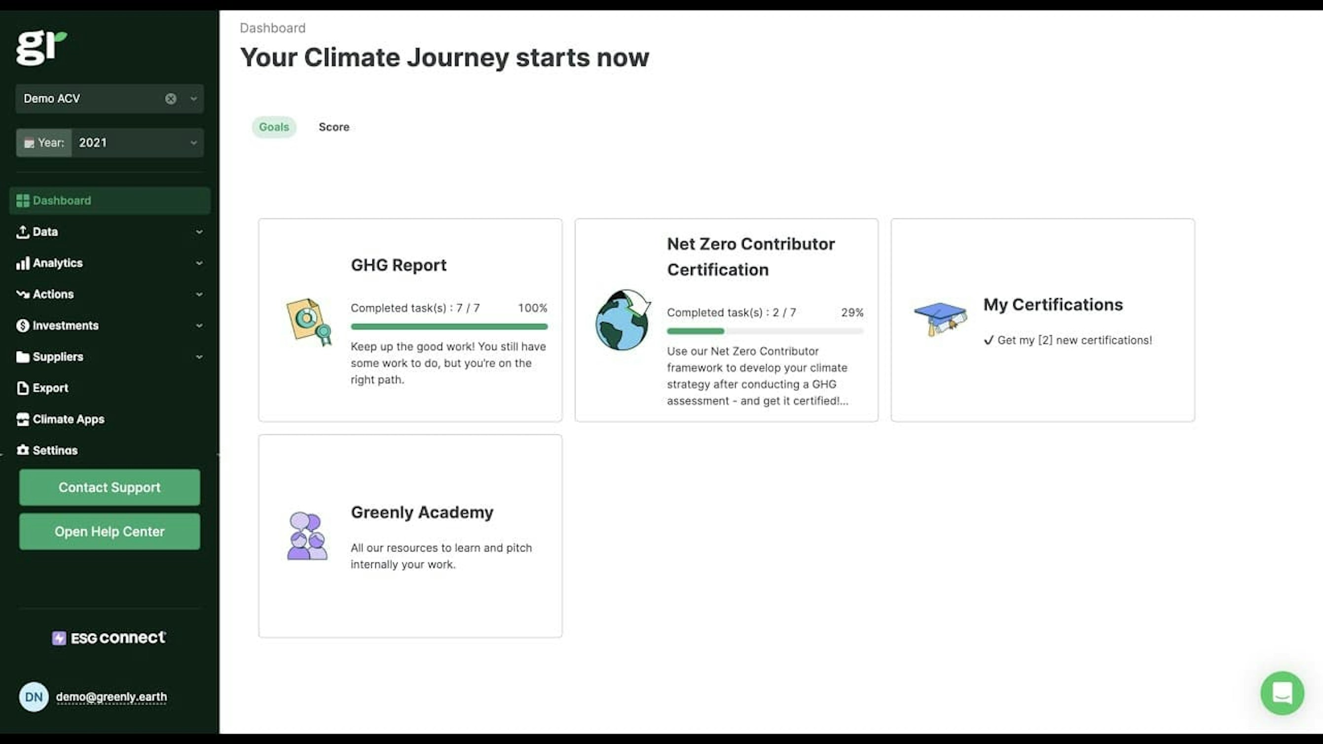 greenly platform demo