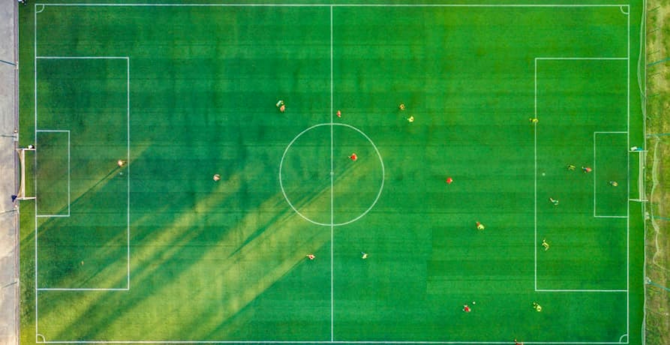 football pitch seen from above