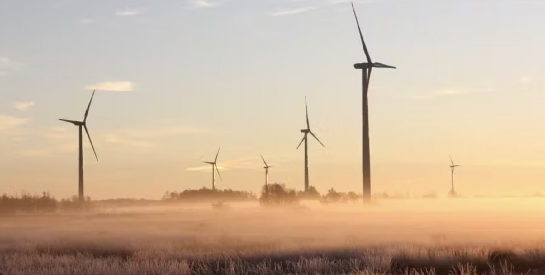 Wind turbines landscape