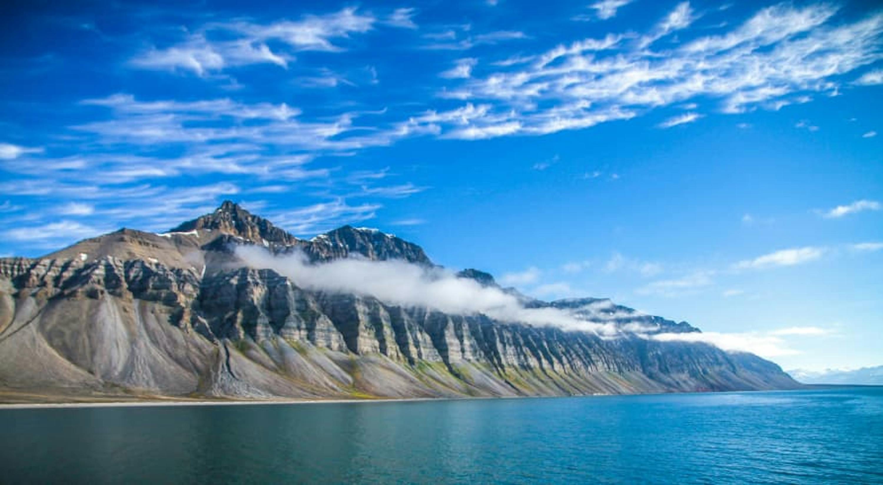 water and cliffs