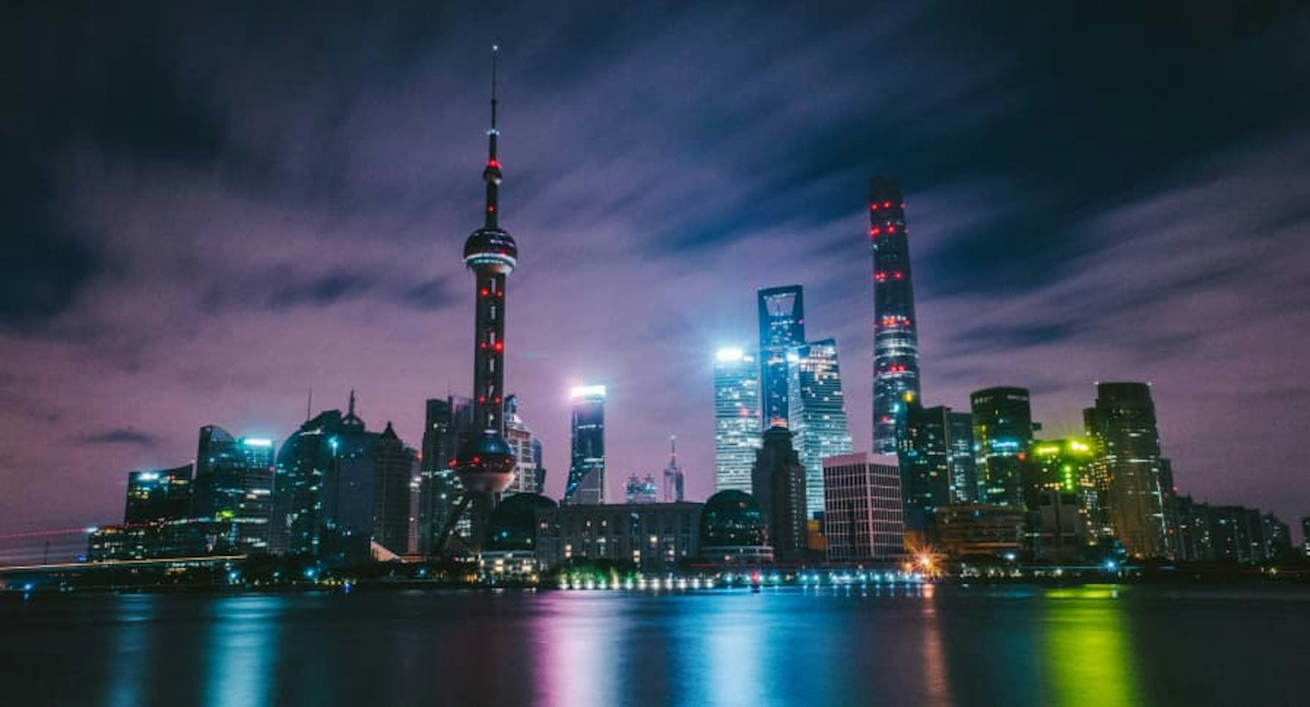 view of shanghai at night