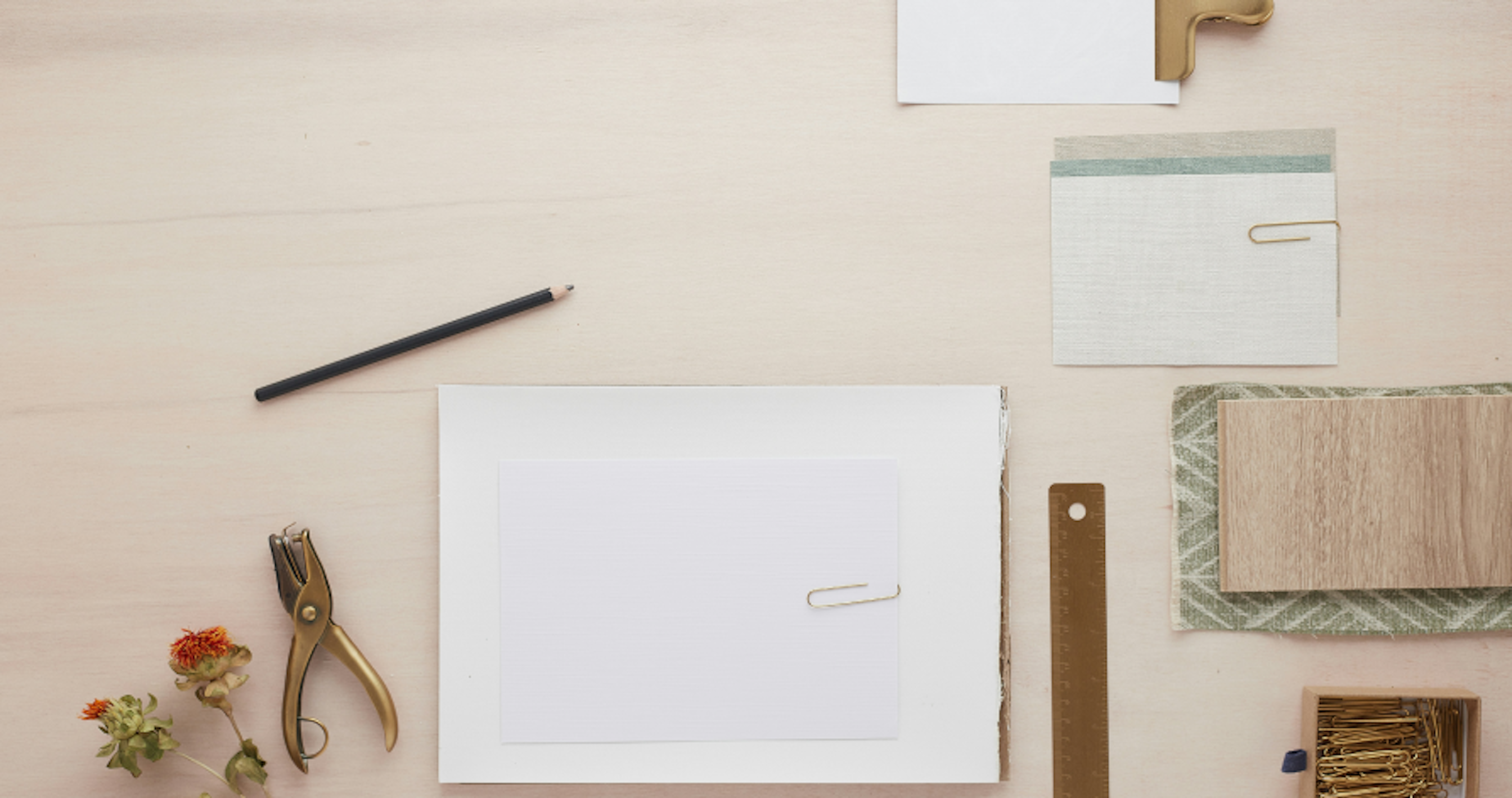 office desk set up with supplies