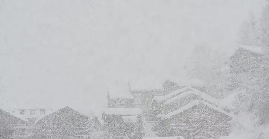 Snowy Scandinavian village