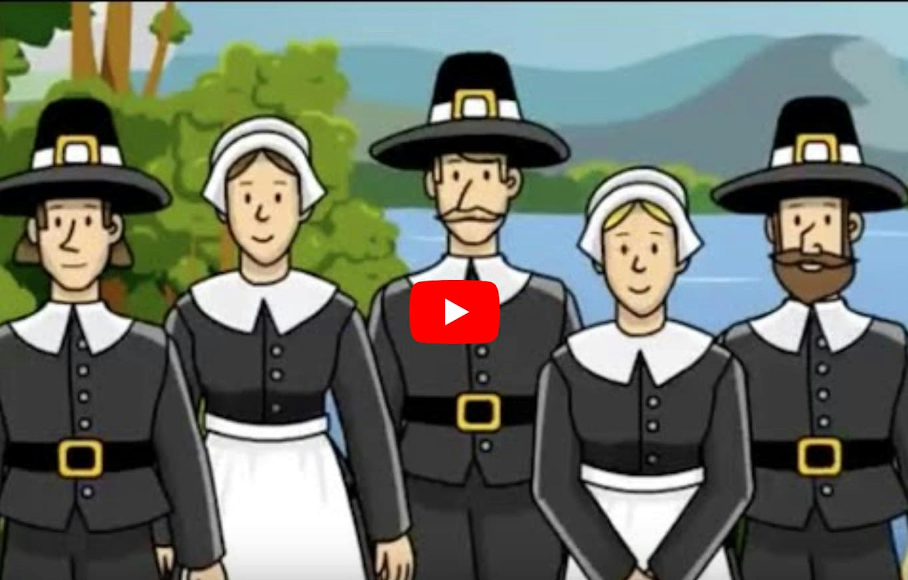 cartoon pilgrims