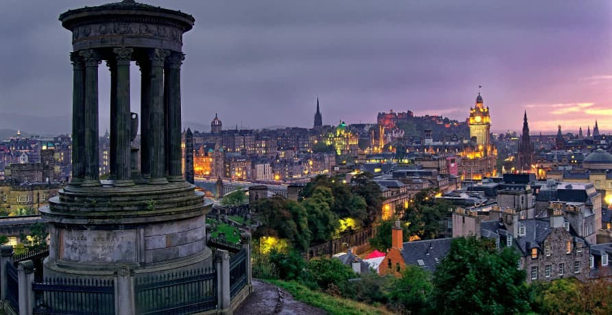 Edinburgh city at night