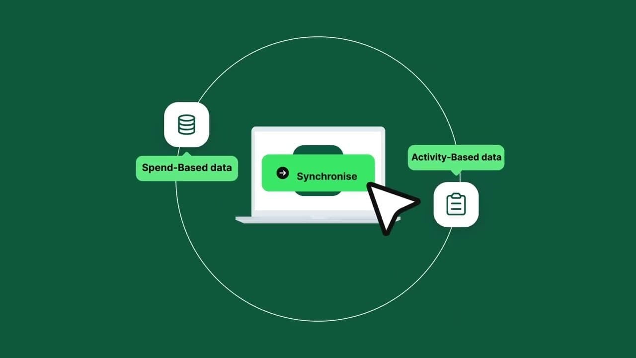 laptop with spend based and activity based data