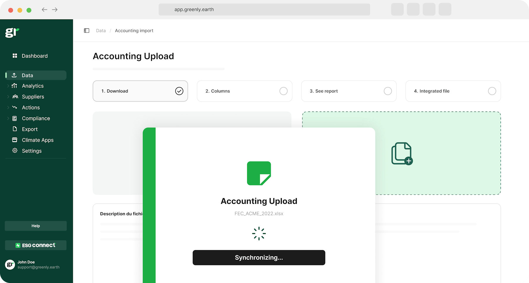 accounting preview on greenly platform