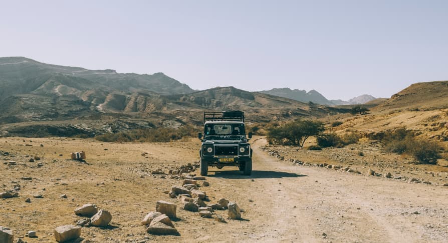 car on a dirt road