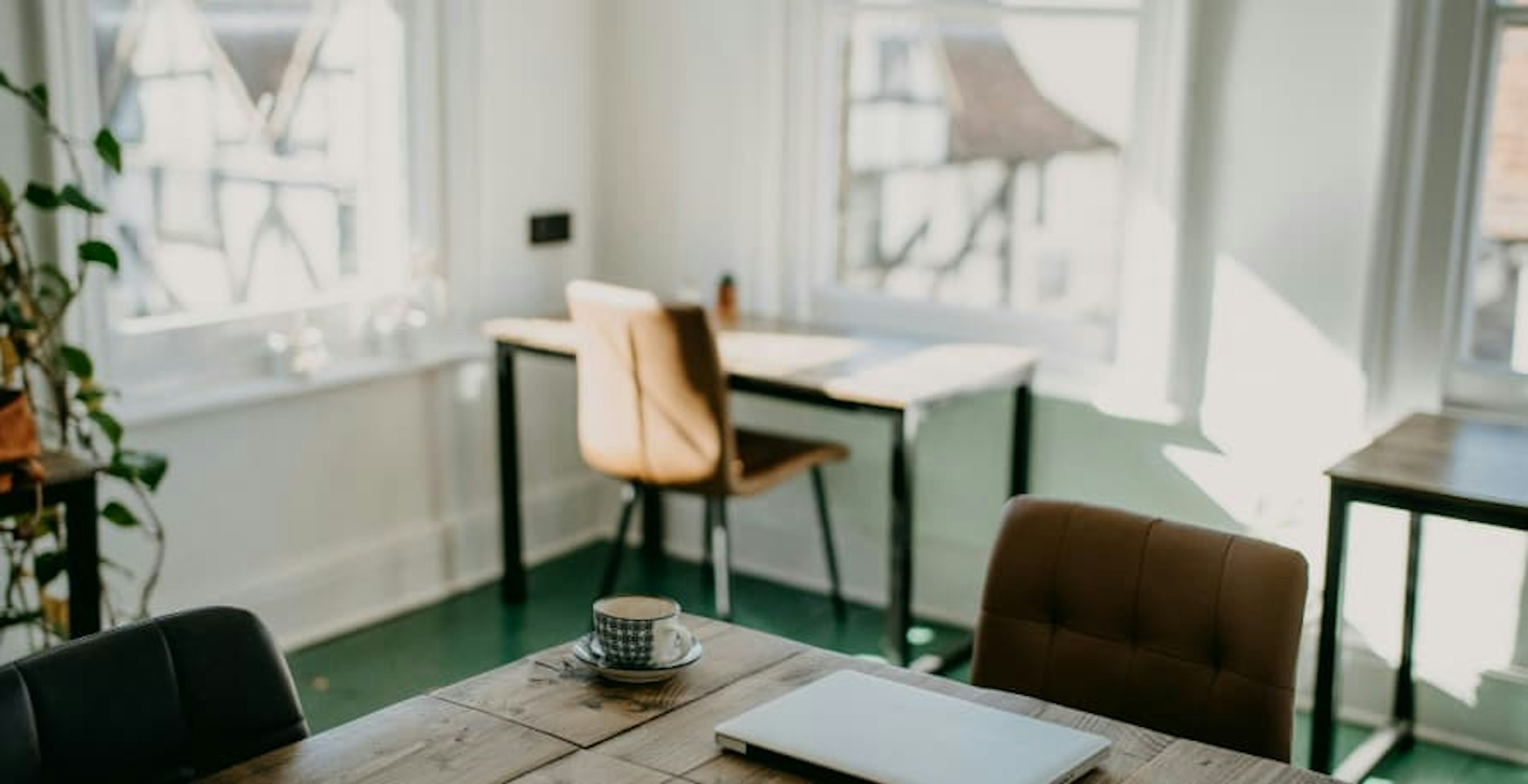 laptop on dining room table