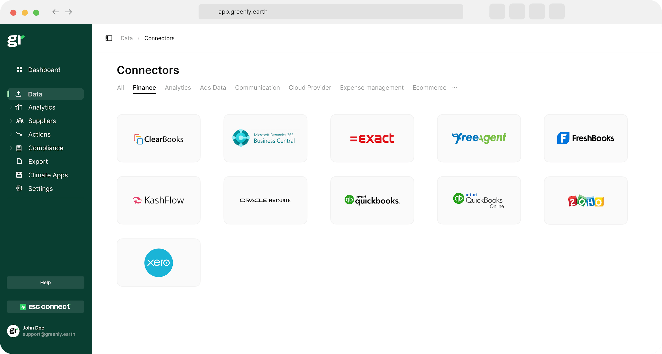 connectors with greenly