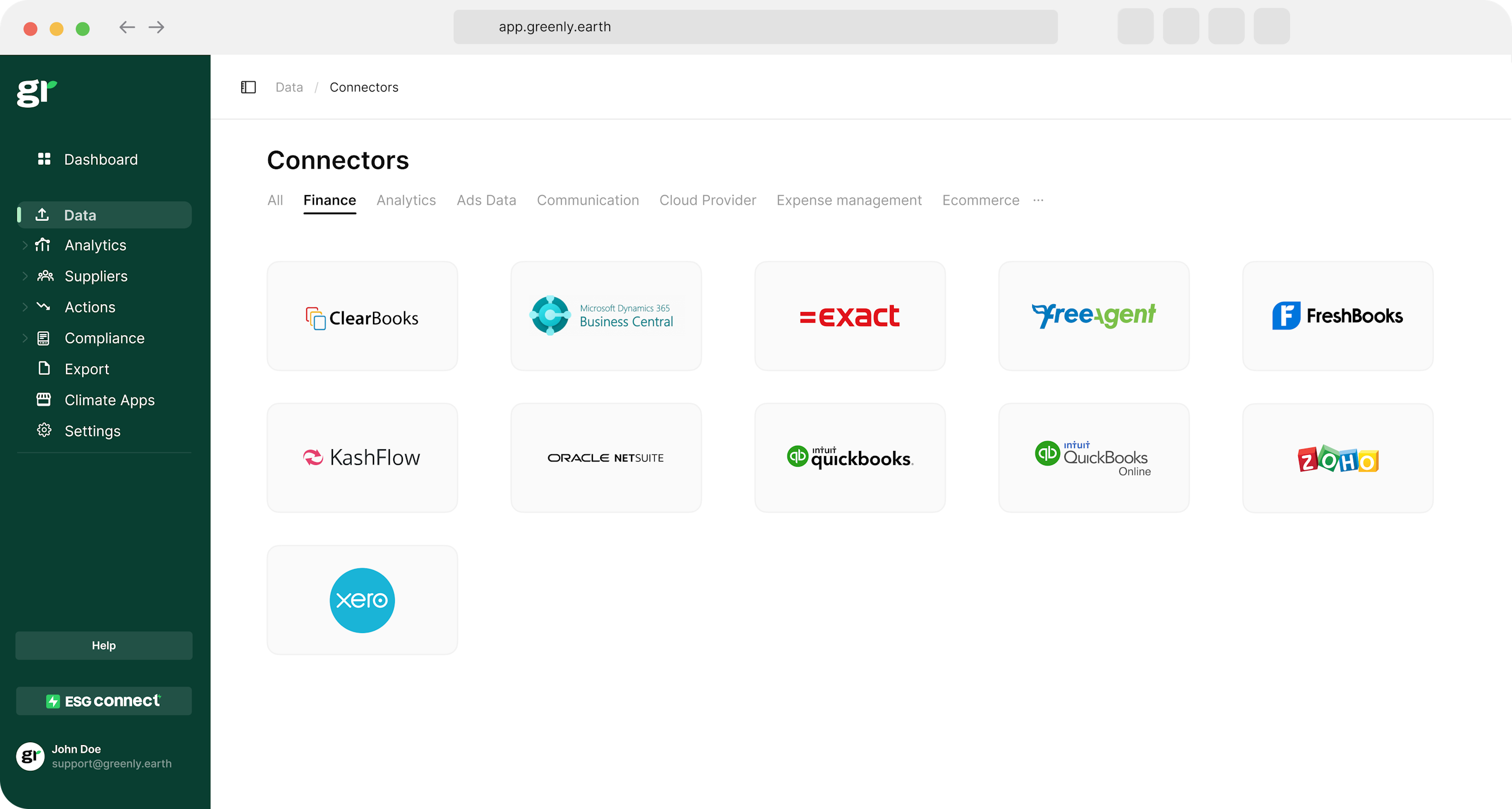 connectors with greenly