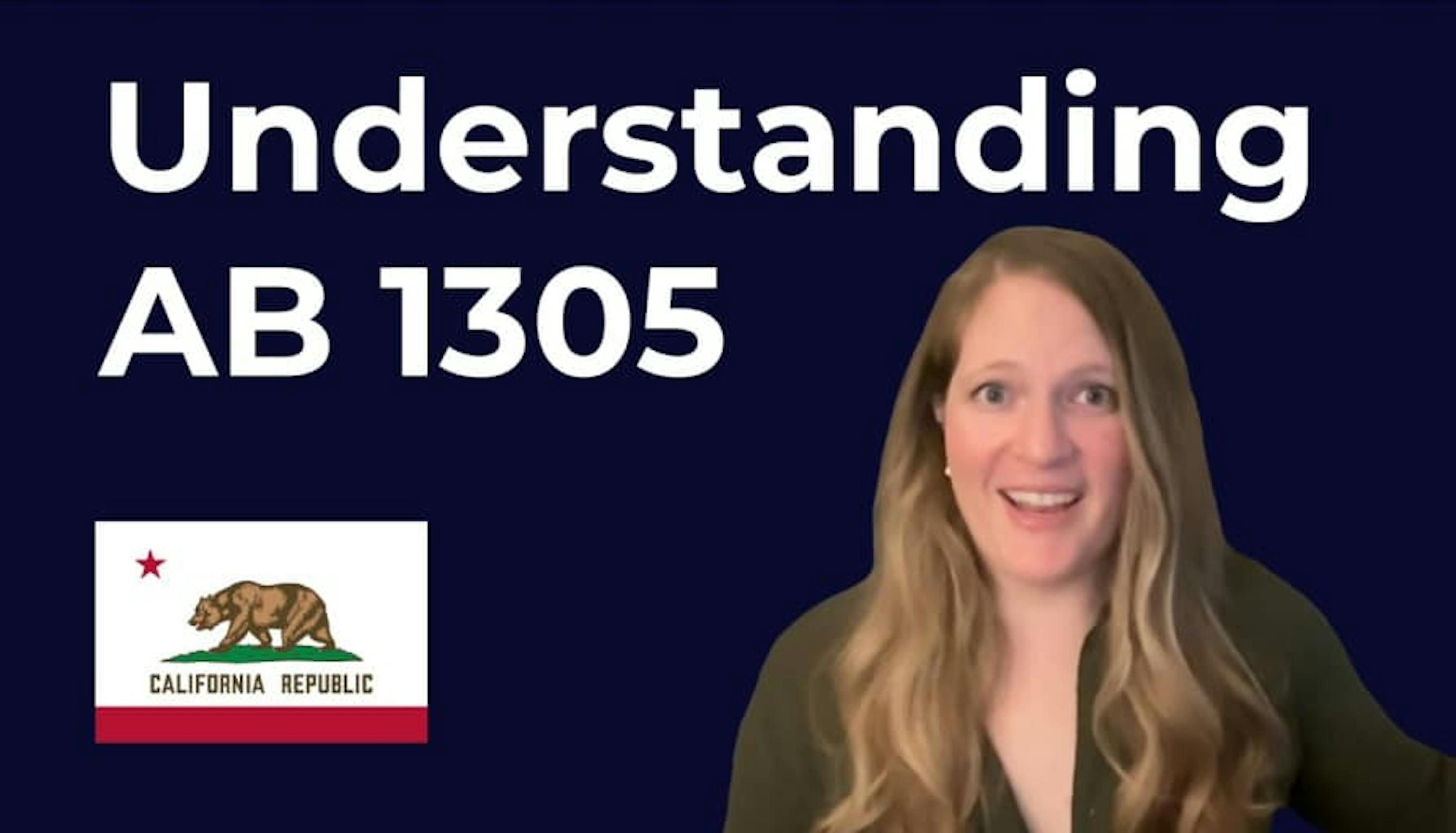 understanding AB 1305