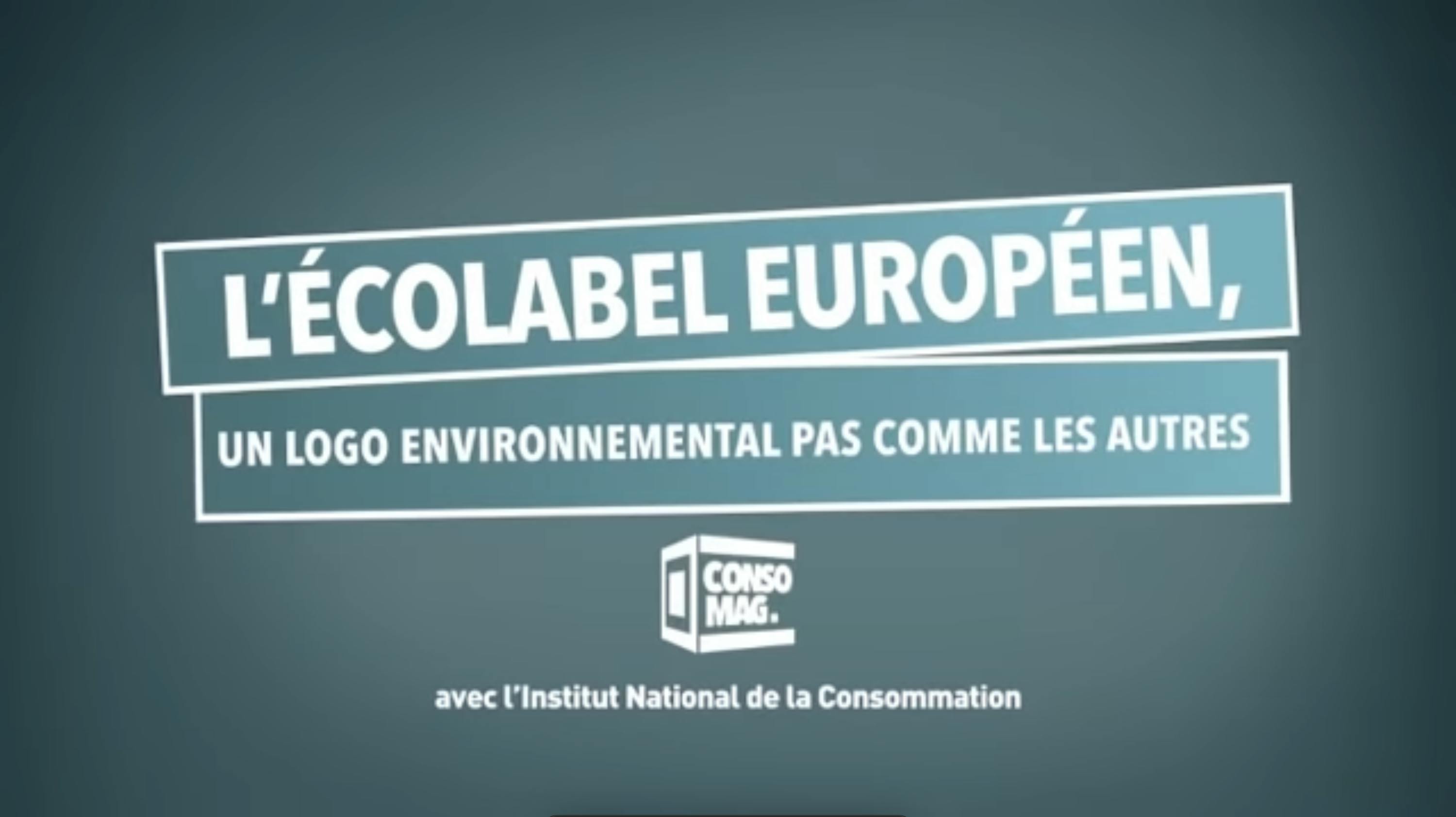 Capture d'écran de la vidéo Youtube "l'ecolabel européen, un logo environnemental pas comme les autres"