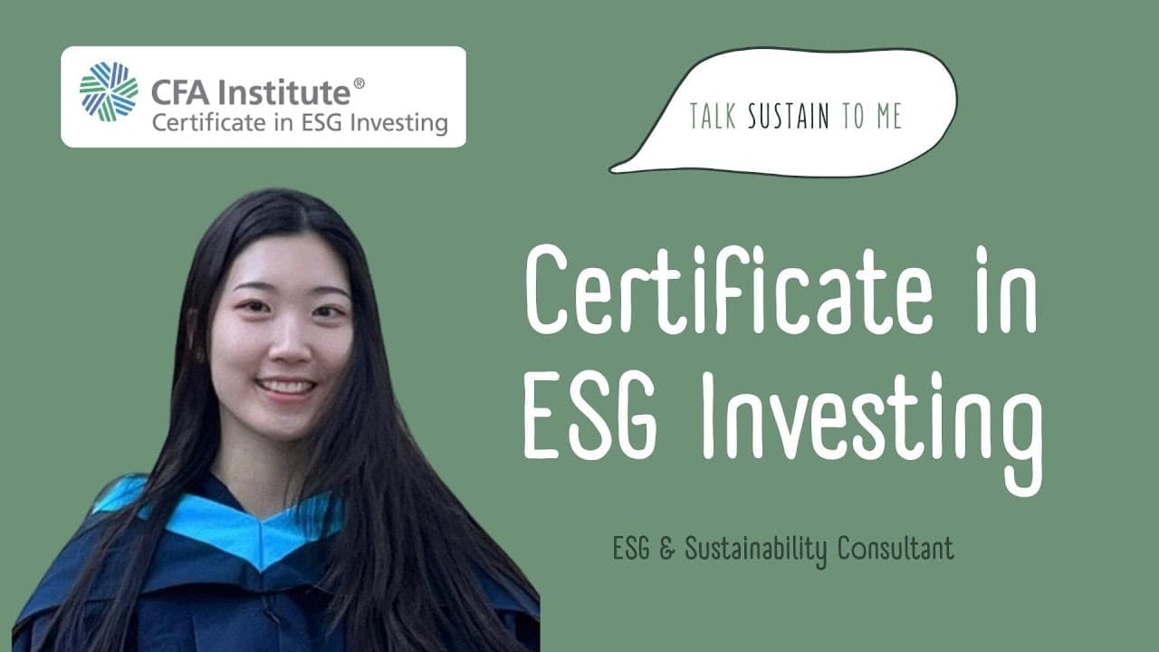 certificate in ESG investing