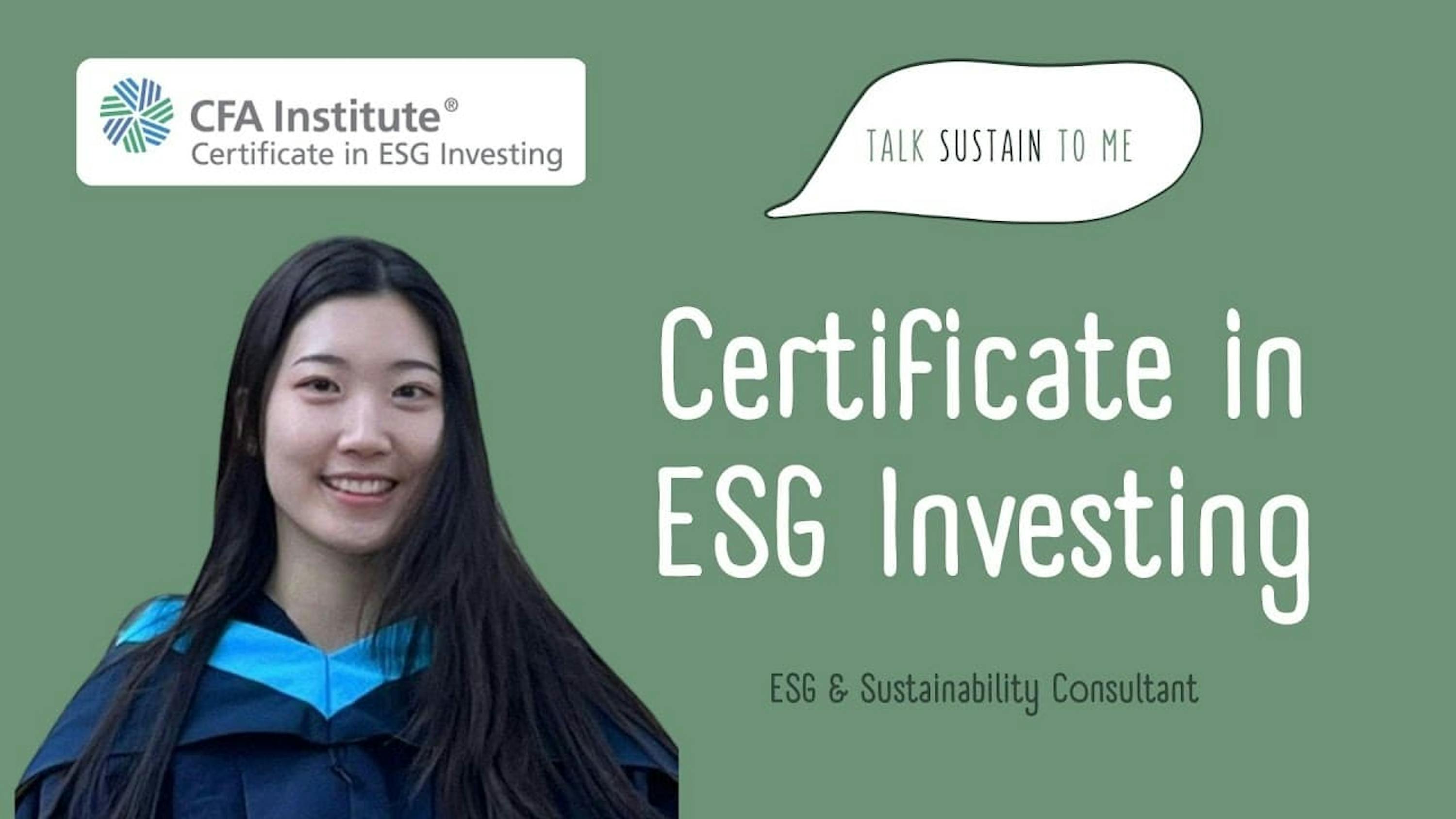 certificate in ESG investing