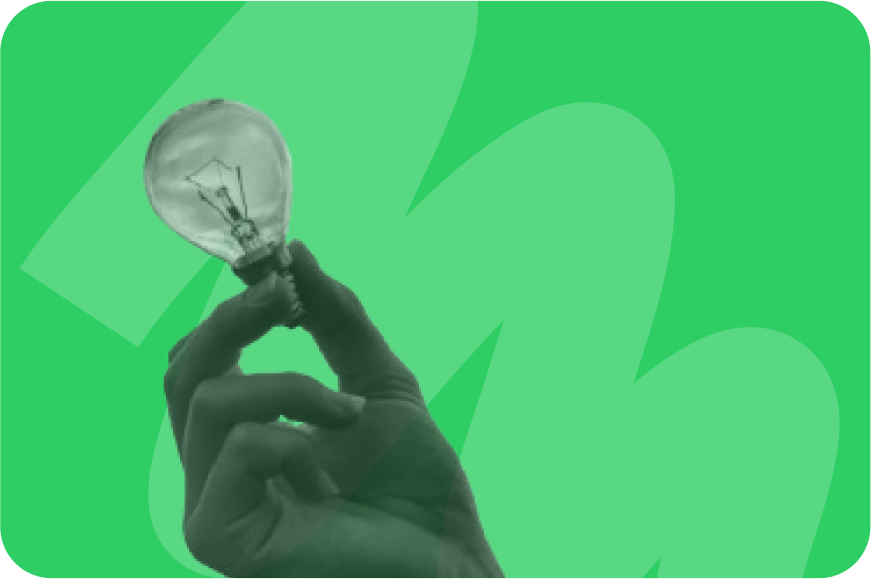 someone holding a bulb