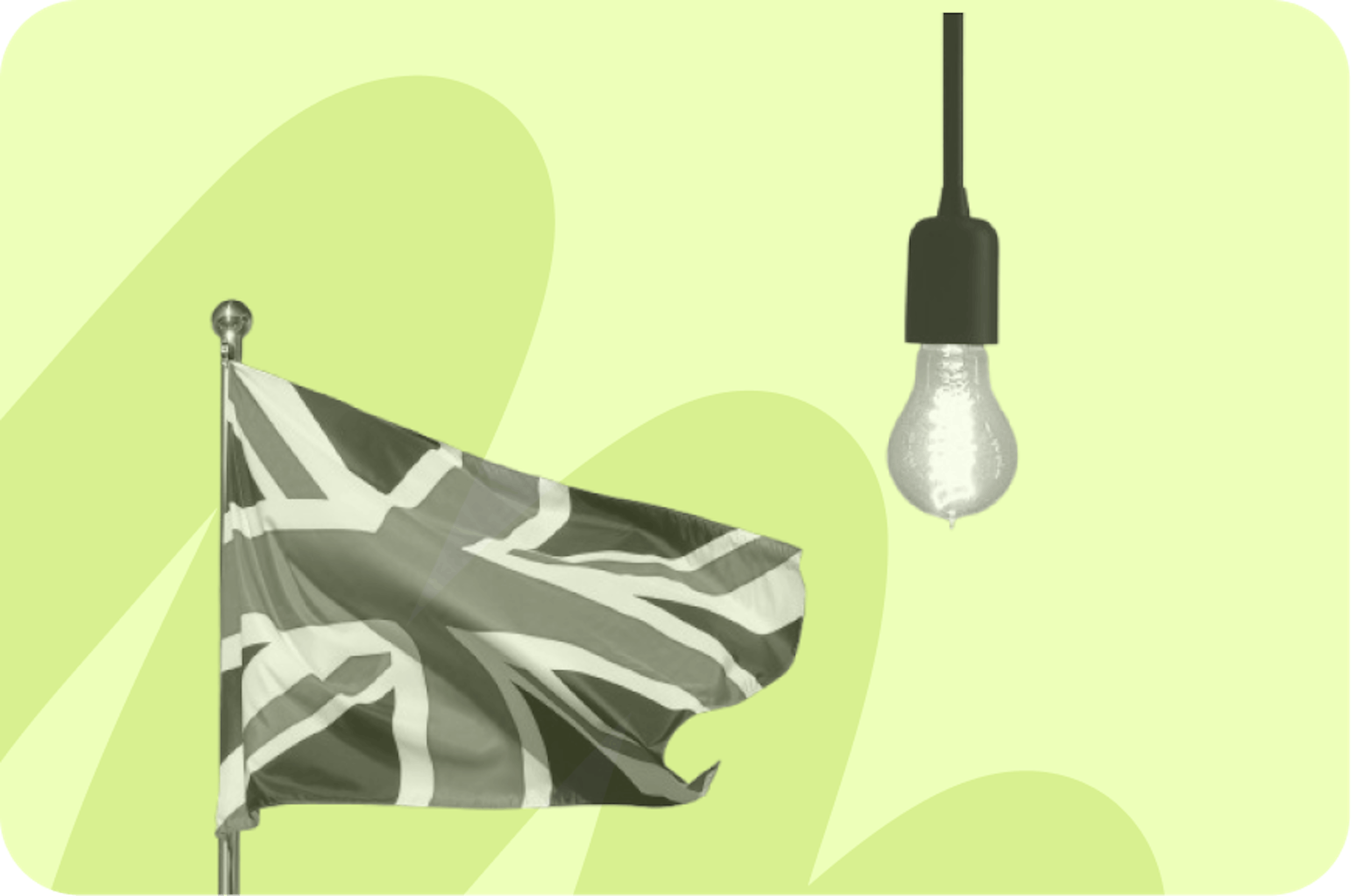 Uk flag and a lightbulb