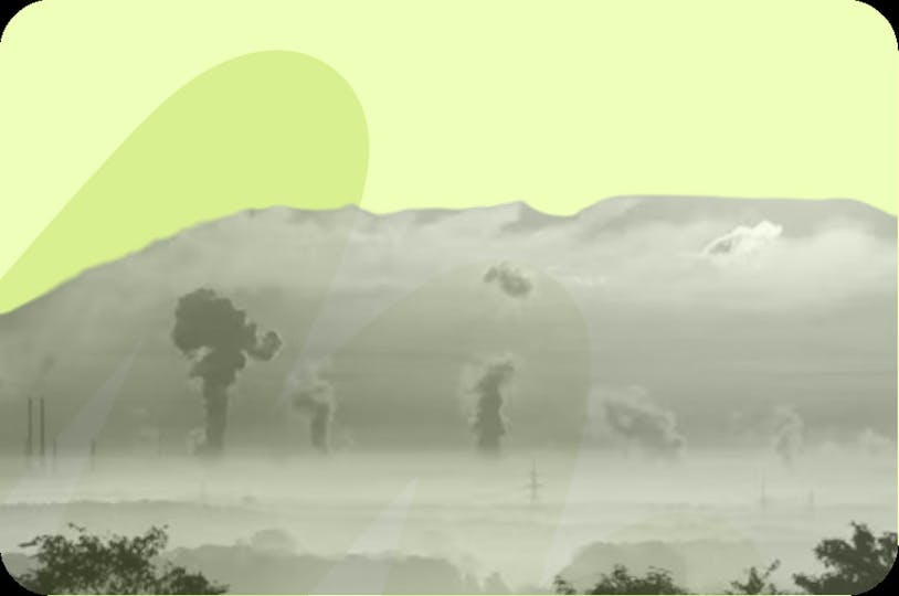 smoke emissions from factory pipes